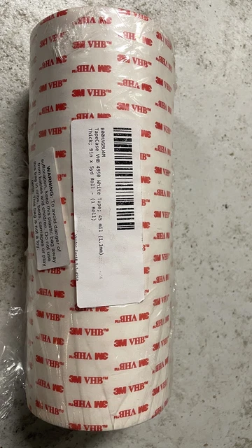 3M 4950 Double Sided VHB Foam Tape, 9” x 5 yards L, 45mil - tapecase, 1 roll