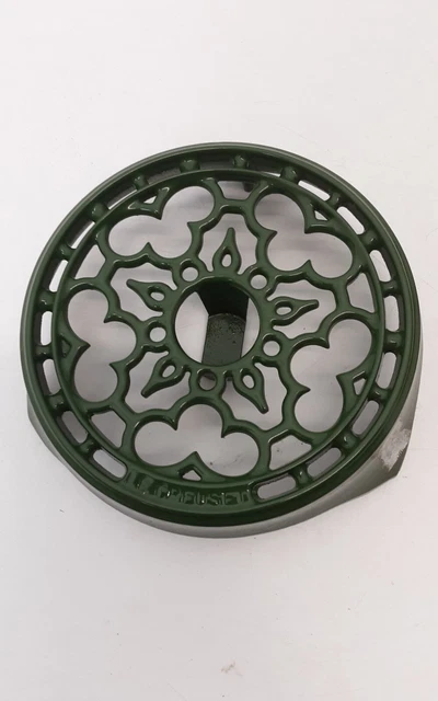 Le Creuset 8"" Redondo Clásico Verde Fundido Trivet Esmaltado Placa Caliente Calentador
