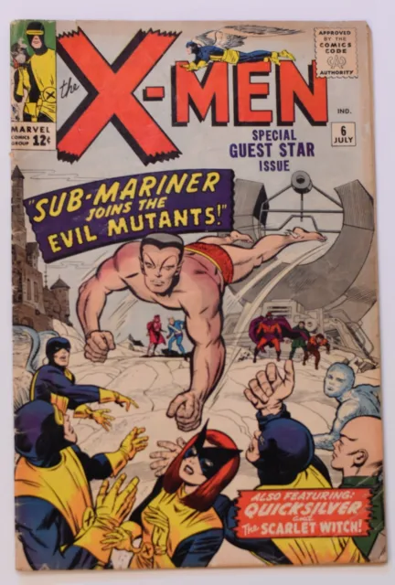 Uncanny X-Men #6 Sub-Mariner Silver Age Good Copy