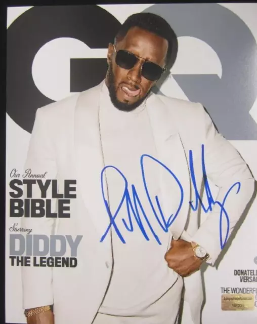 SEAN COMBS P. DIDDY PUFF DADDY SIGNED AUTOGRAPHED 8X10 PHOTO RAP LEGEND BAS  COA