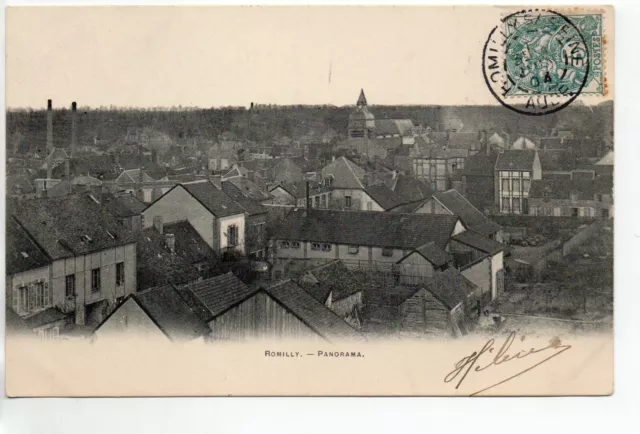 ROMILLY SUR SEINE - Aube - CPA 10 - Panorama