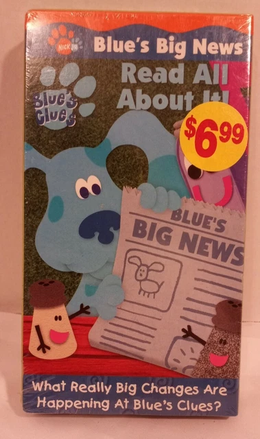 NICK JR BLUE’S Clues Big News Read All About It! VHS Nickelodeon (RARE ...