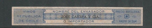Cca (?) Umsatz Vinos De Chile ' Jose Canepa' VF Gebraucht