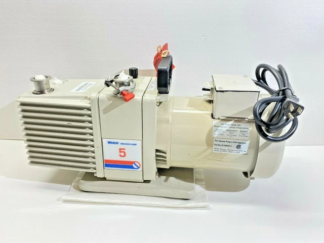 Welch Vacuum Rotary Vane Dual Stage Pump 5 Franklin Elec 1111017436 w Warranty