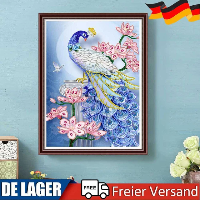 5D DIY Partial Special Shaped Drill Diamond Painting Peacock Kit Decor (YXC267)