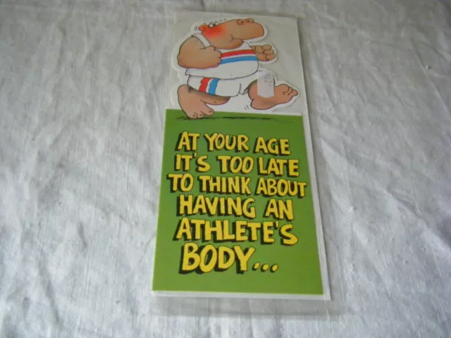 Vintage Comic Birthday Card, At Your Age It's TOO Late.., 1970's/80's