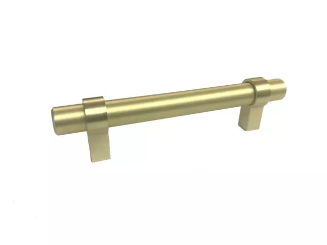 T Bar Pull Handle Knob Matte Gold Brass Drawer Cabinet Kitchen Hardware 14mm 3