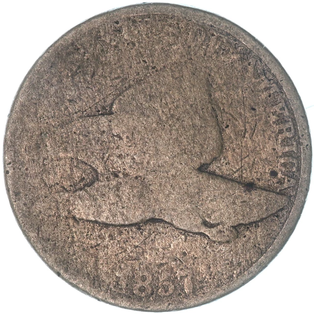 1857 Flying Eagle Cent About Good Penny AG See Pics T610
