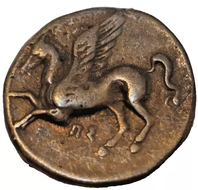 Superb Extremely Rare Mint Ancient Greek Silver Coin Drachm Pegasus.4,3 Gr.18 Mm