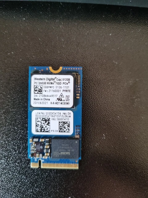 UNIDAD DE ESTADO SÓLIDO SSD WESTERN DIGITAL SN530 DE 512GB M.2 2242