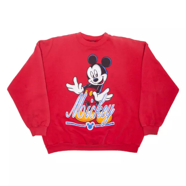 MICKEY UNLIMITED Mickey Mouse Sweatshirt Red Mens XL