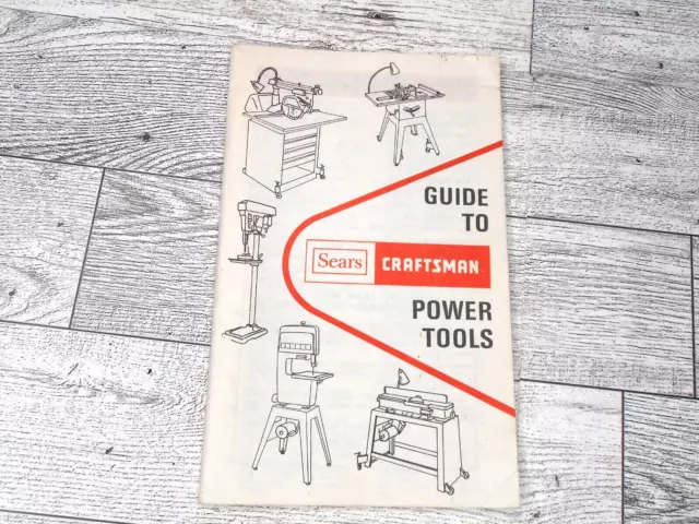 Folleto de sierras manuales taladros de sierras manuales folleto guía de herramientas eléctricas vintage Sears Craftsman