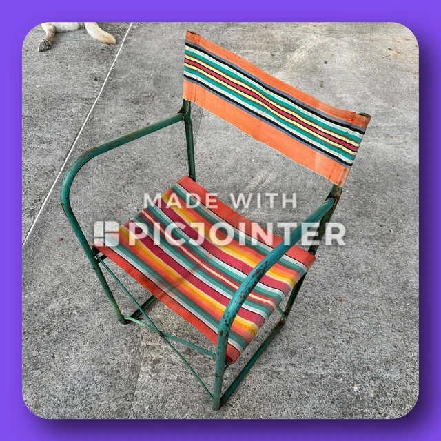 Chaise pliante vintage camping d'occasion - Ameublement