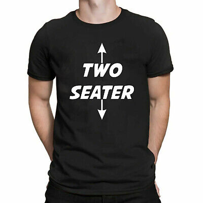 Two Seater Mens T Shirt Funny Rude Offensive Joke Slogan Unisex Top Tee Gift
