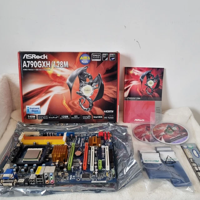 ASROCK M3A790GXH/128M AM3 Motherboard (2009) + Dual Core AMD Athlon 64 ...