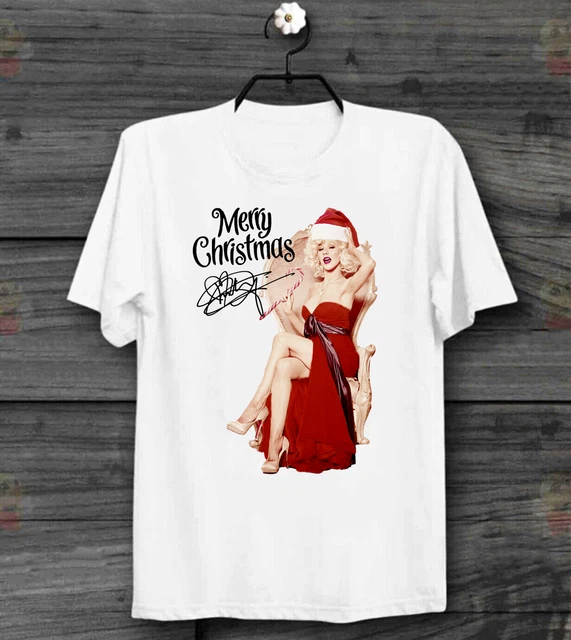 Christmas Xmas Christina Aguilera Unisex White T Shirt Size S 234XL F2340