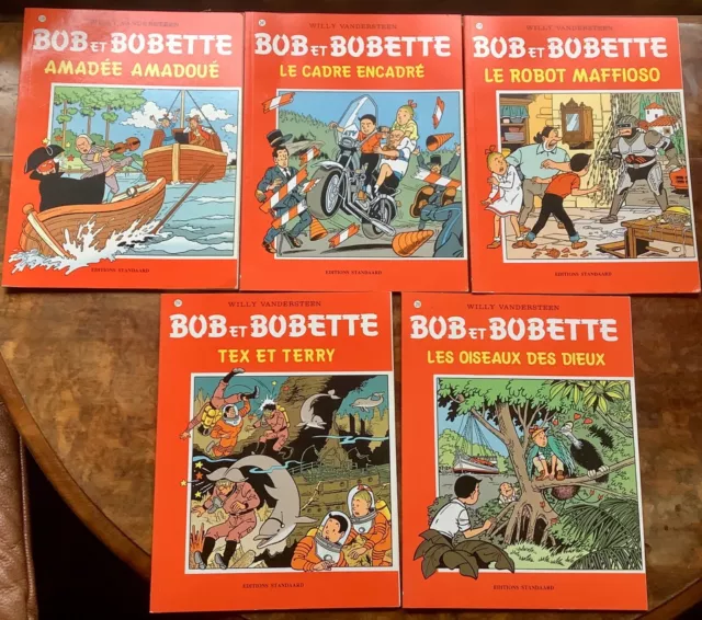 5 albums Bob et Bobette  - N°228, 247, 248, 254, 256