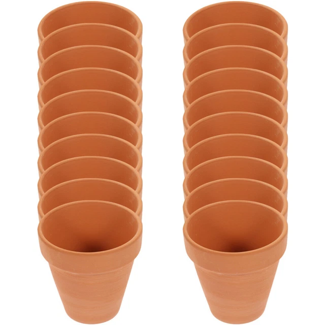 5 Vasi Quadrati In Plastica Terracotta 19x19 Cm - Con Sottovaso, Per Balcone Giardino - 3