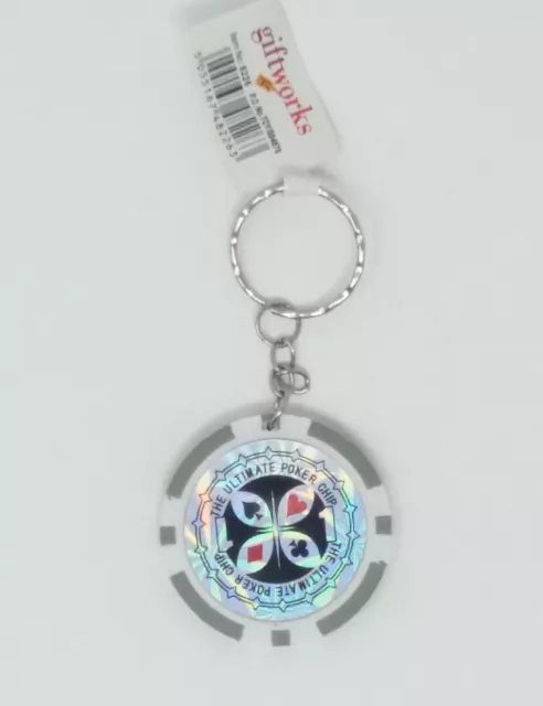 Poker Chip Keyring - 8226 Casino Bag Keychain Wheel Back Pack Roulette Gambling