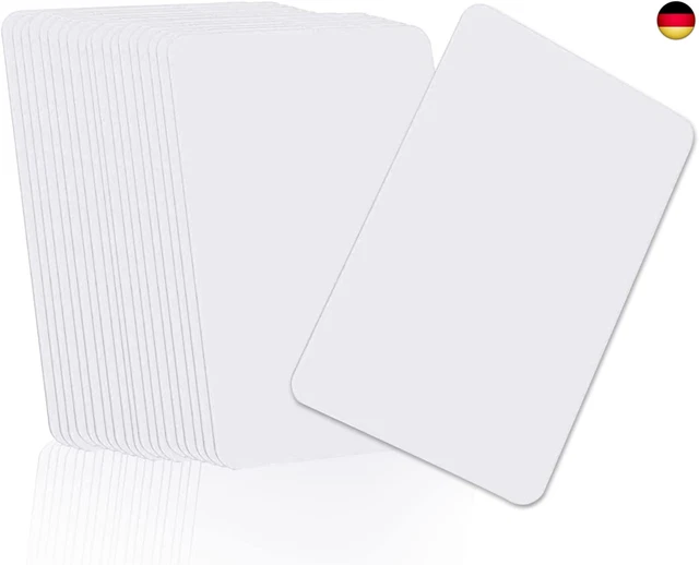 PVC KARTEN BLANKO Premium Plastikkarten, CR80 Weiß Standard
