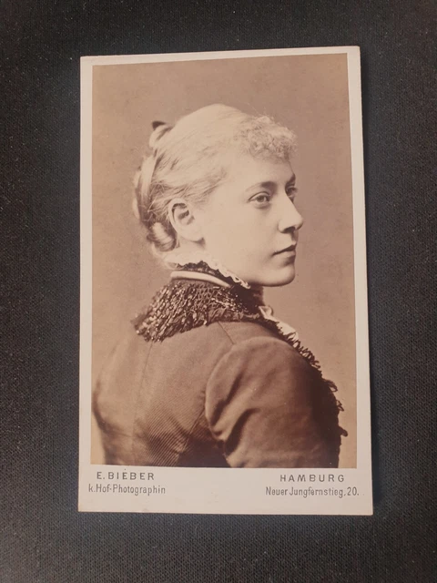 URALTE FOTOGRAFIE CDV Prinzessin Viktoria von Hessen Darmstadt Rarität