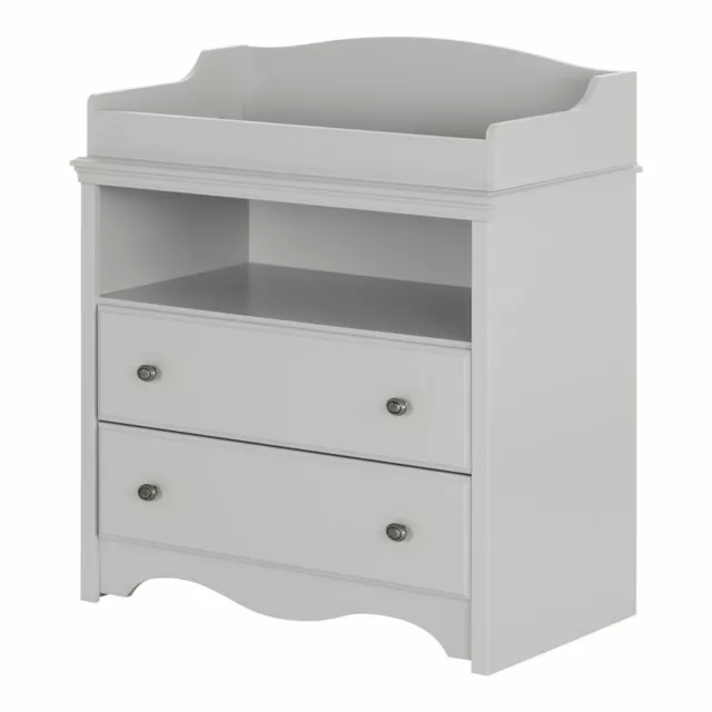 South Shore Angel 2 Drawer Changing Table in Soft Gray