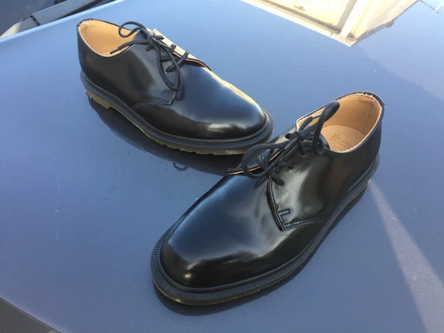 Dr Martens 1461 scarpe in pelle spazzolata boanil nere UK 4 EU 37 Made in England