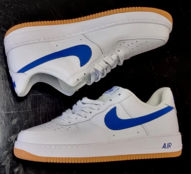 nike green air force 1 trainers with gum sole