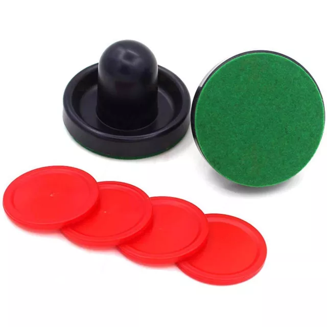 Party Mini Air Hockey Pusher Table Game Puck Felt Entertaining Toys Kids