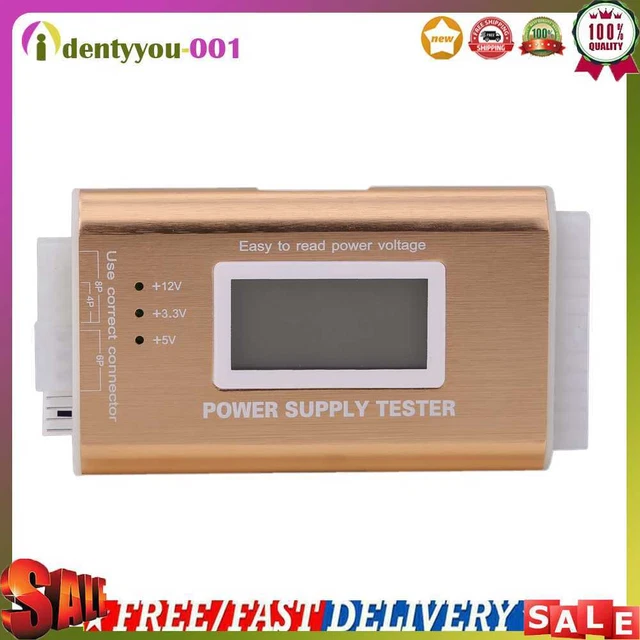 Tester di tensione PC LCD digitale 20/24 pin 4 alimentatore ATX BTX ITX SATA HDD disco rigido