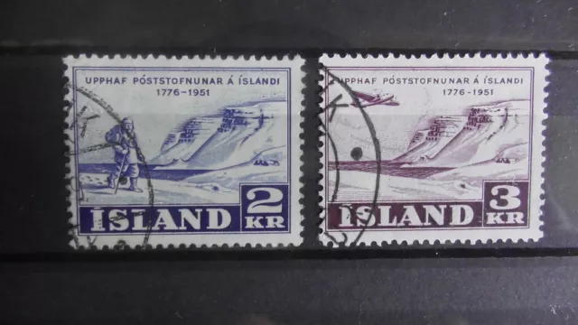 Island (1951)  273-74  gestempelt