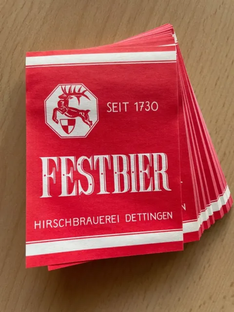 1960s Lot of 50 GERMAN beer labels Hirschbrauerei Dettingen, E. Burkhardt HORB