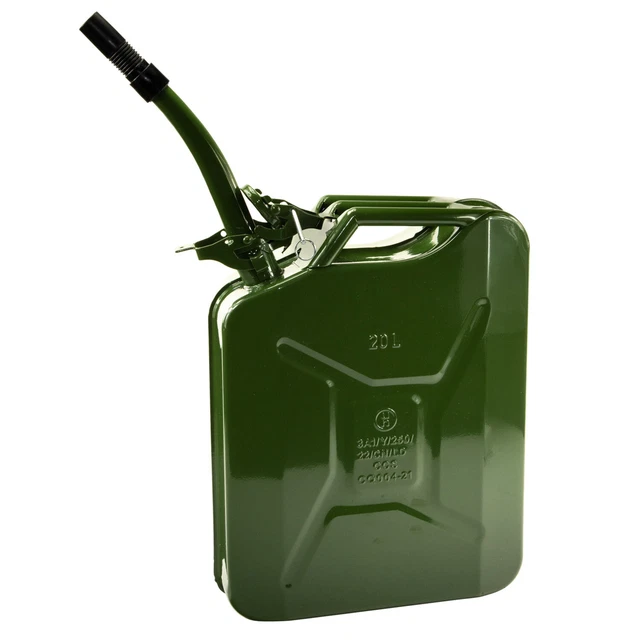 Bidon de Combustible Jerrycan Métal 20 Litre Métal Reserve Bidon