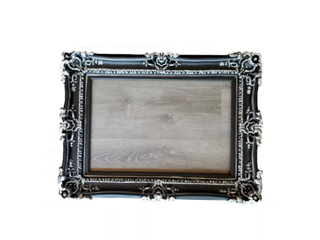 Vintage Gray Frames, Shabby Chic Ornate Frames for Canvas, Art