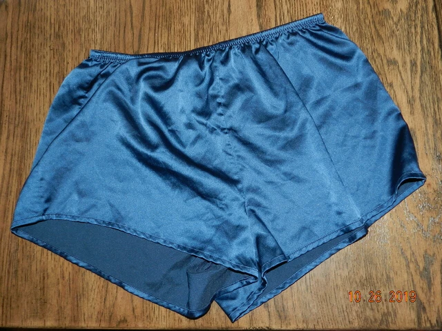 Dark blue Hi Shine Liquid Satin Tap Panties Briefs S