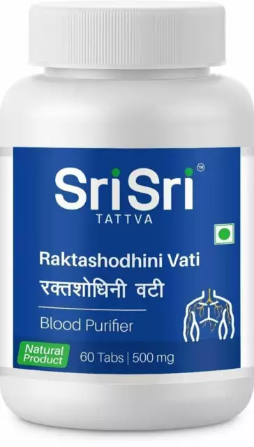 Sri Sri Tattva Raktashodhini Vati 500 mg - 60 tabletas
