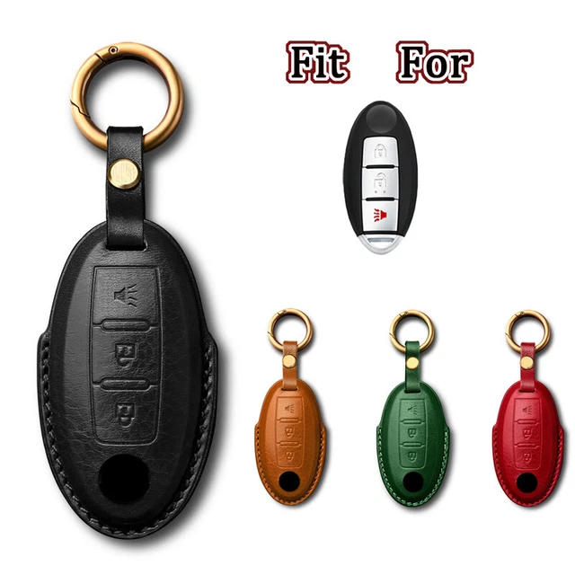 Genuine Leather Car Key Fob Case Cover For Nissan Rogue For Infiniti Q50 Q60 J11