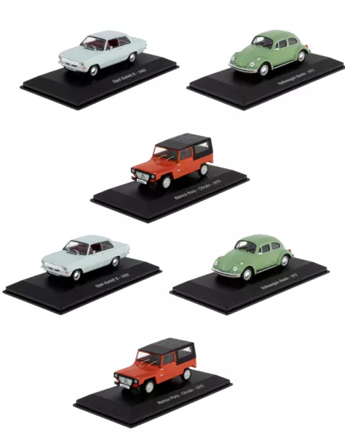 Lot de 6 Voitures Miniatures 1:43 Citroën Opel Volkswagen - Diecast model car