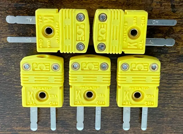 SMPW-K-M Thermocouple Connector SMPW Series Miniature Type K Plug (5-Pack)