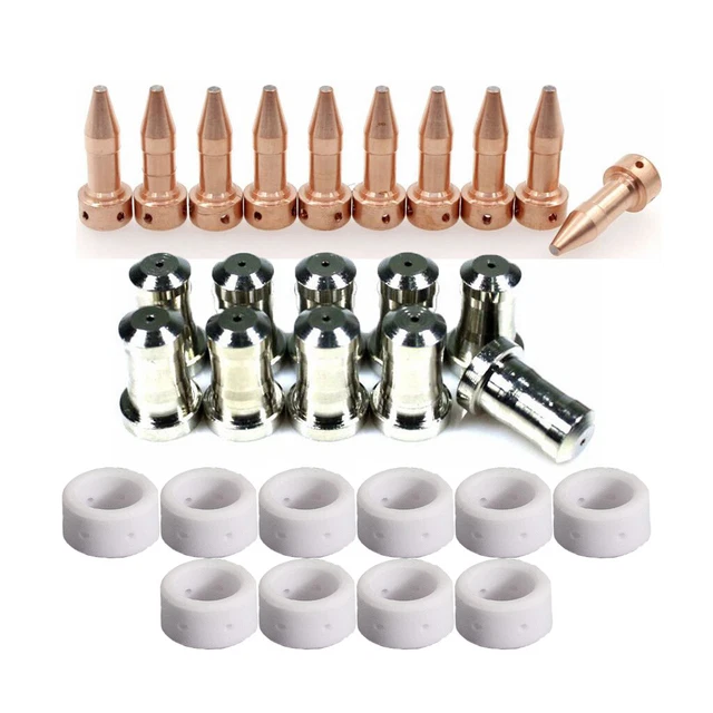 30pc Electrode Tip Nozzle Swirl Ring 33366XL 33418 33367 fr PT23&27 Plasma Torch