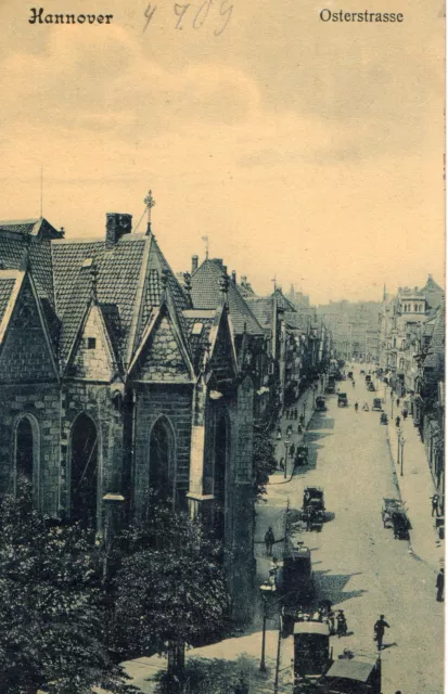 AK Hannover Osterstrasse gelaufen 1909