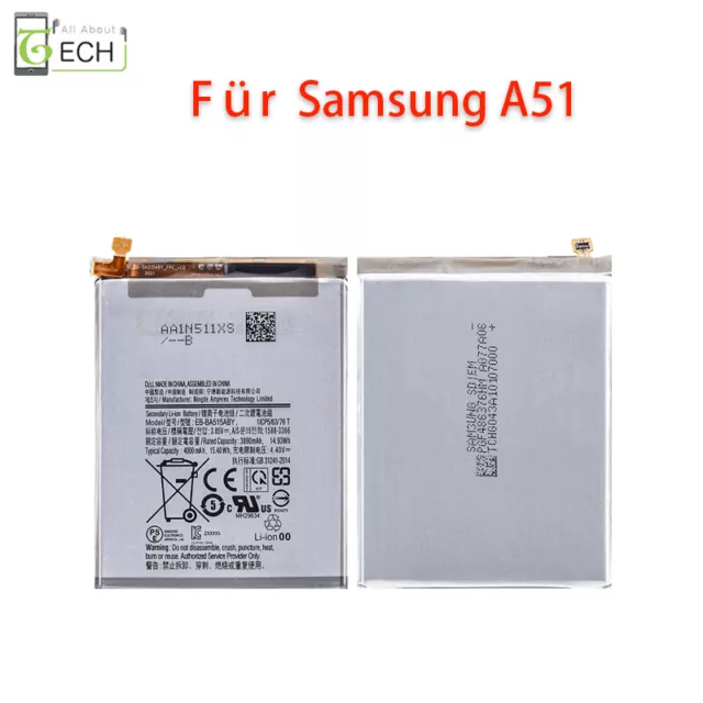 Für Samsung Galaxy A51 SM-A515F Akku Batterie Battery EB-BA515ABY 4000mAh