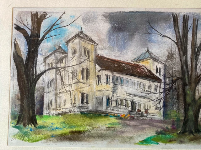 Franz Ehmke *1928-2018 Berlin at the Tegeler Fließ near Lübars Pastel