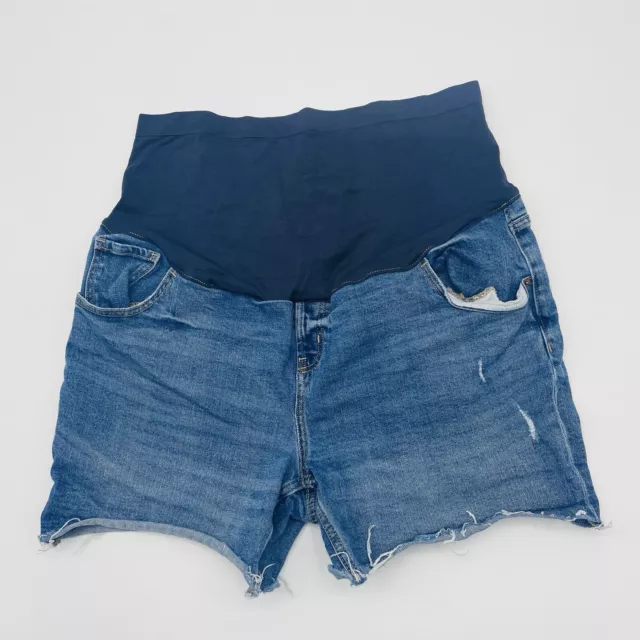 Old Navy Womens Maternity Size 18 OG Straight Full Panel Cutoff Jean Shorts 006