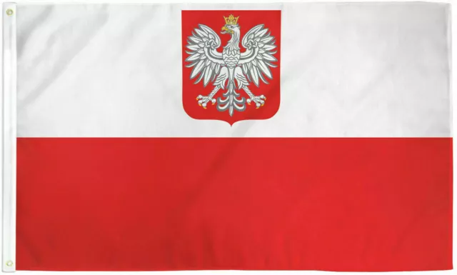 Poland Eagle Flag 3x5ft Flag of Poland Polish Flag 3x5 House Flag 100D