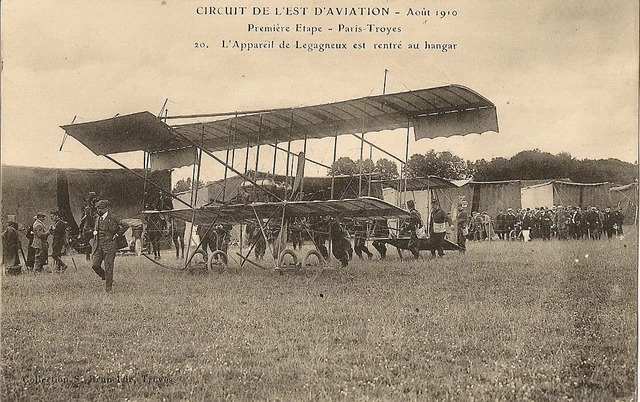CPA CARTE POSTALE 1910 Aviation Lyon Geo Chavez Farman Pionniers Air
