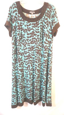 APT 9 g   Women's Empire DRESS Size 1X below knee floral short sleeve