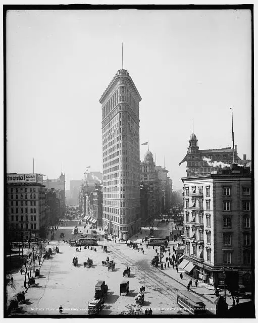 Flatiron Building, New York, New York c1900 OLD PHOTO