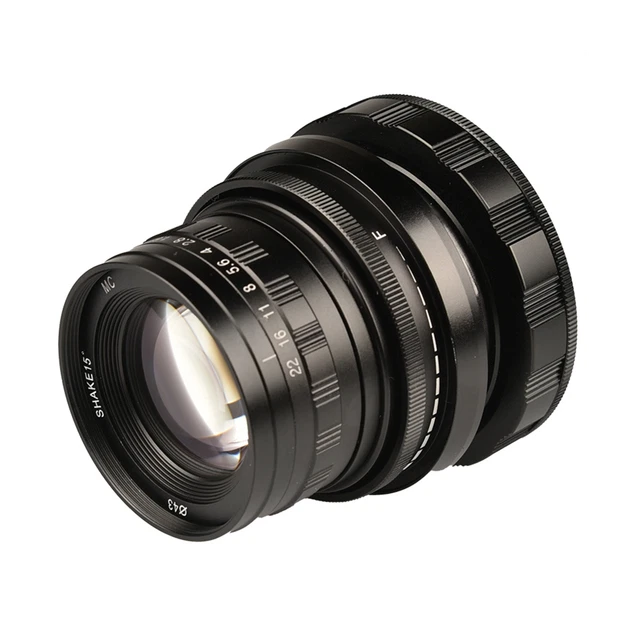 E-montage-Argent 46MM UV-RISESPRAY 35mm F1.6 Premier Objectif Mise Au Point Manuelle APS-C Sans