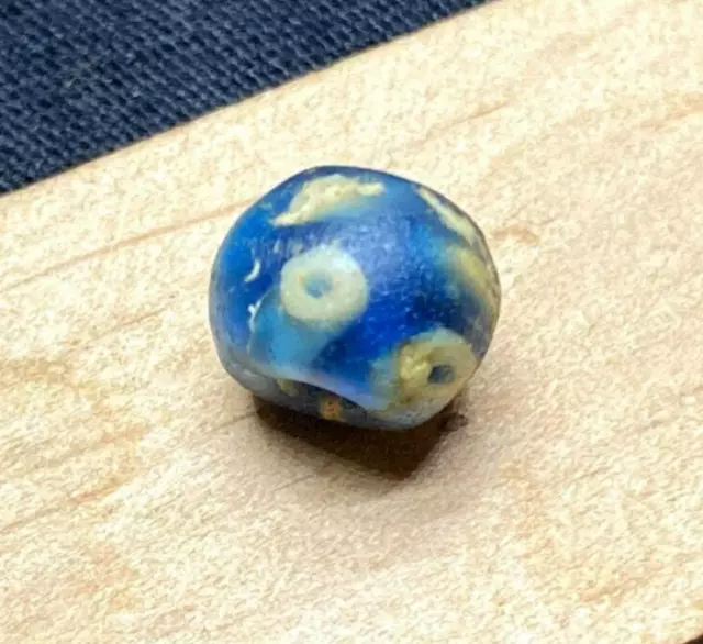 An ancient amulet of wealth, Viking ceramic bead is a very rare artifact.